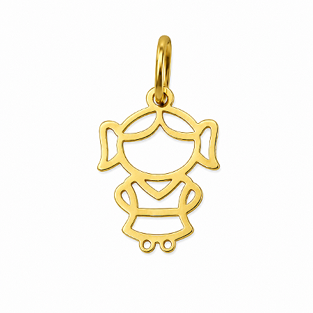 Pingente em Ouro 18K Menina