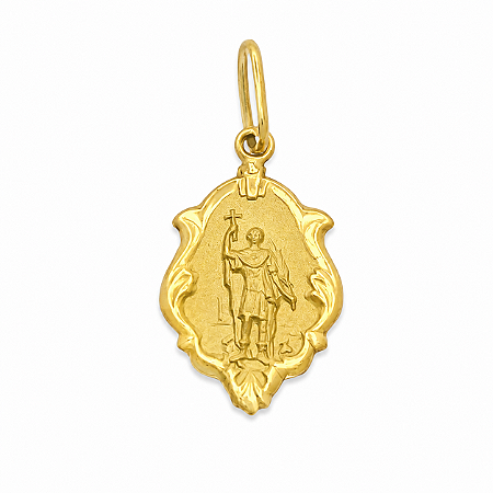 Pingente em Ouro 18K Ornato Medalha Santo Expedito