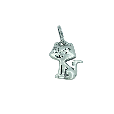 Pingente em Prata 925 Gato envelhecido