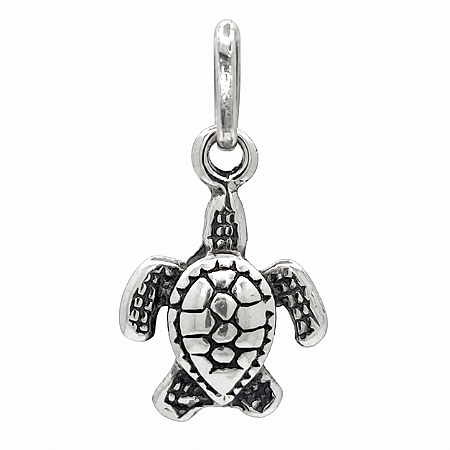 Pingente em Prata 925 Tartaruga Envelhecida