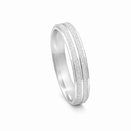 Aliança em Prata 925 Diamantada