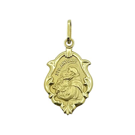 Pingente em Ouro 18k Ornato Santo Antonio