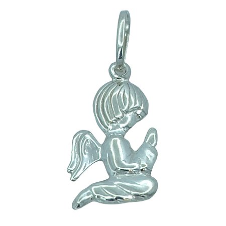 Pingente em Prata 925 Anjinho Rezando