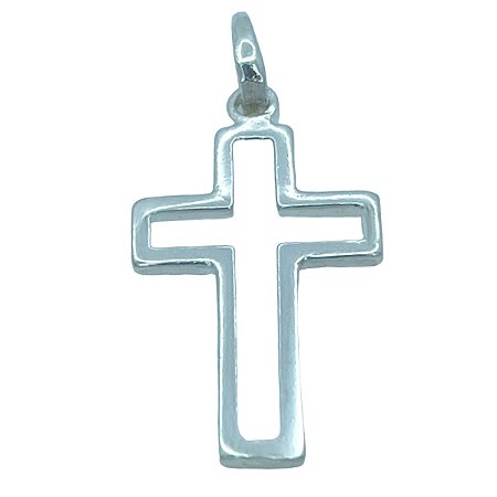 Pingente em Prata 925 Cruz Vazada