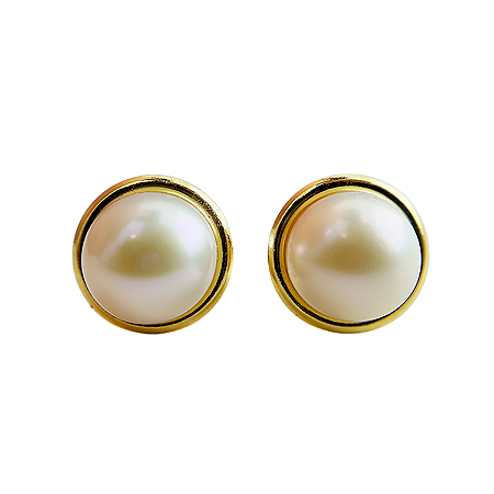 Brinco em Ouro 18k Pérola com Aro