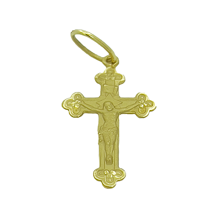 Pingente em Ouro 18k Cruz com Cristo