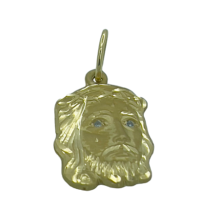 Pingente em Ouro 18k Face de Cristo