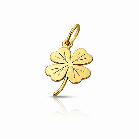 Pingente em Ouro 18k Trevo de 4 Folhas