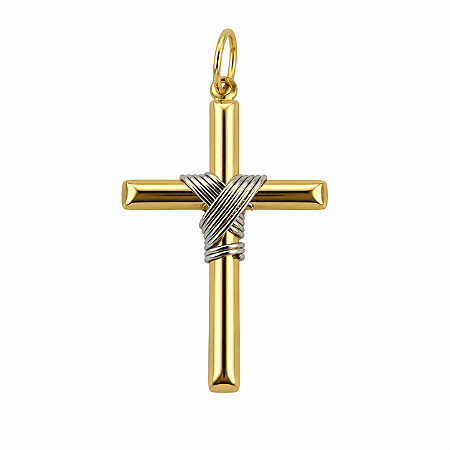 Pingente em Ouro 18k Cruz Palito com Fio