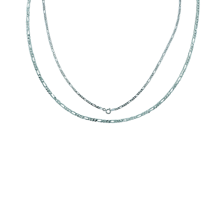 Corrente em Prata 925 Figaro 50 cm