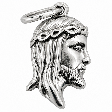 Pingente em Prata 925 Face de Cristo