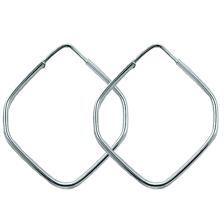 Argola em Prata 925 Sextavada