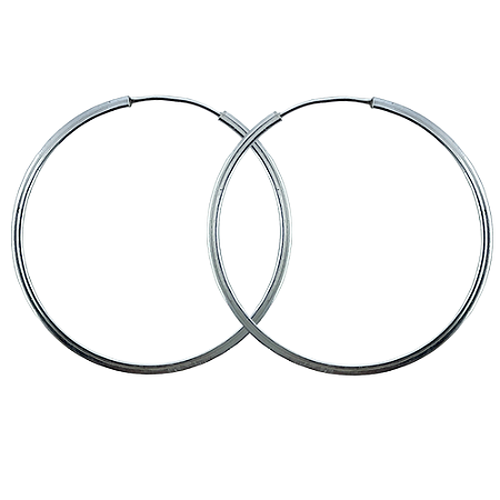 Argola em Prata 925 Redonda Fio Quadrado