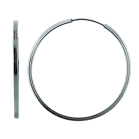 Argola em Prata 925 Redonda Fio Quadrado