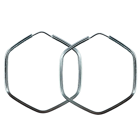 Argola em Prata 925 Sextavada Fio Quadrado