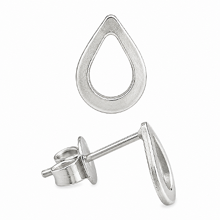 Brinco em Prata 925 Gota Vazada