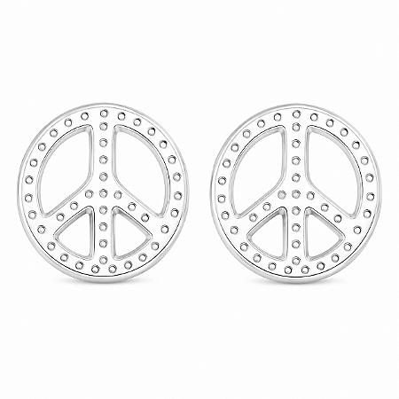 Brinco em Prata 925 Simbolo Hippie da Paz