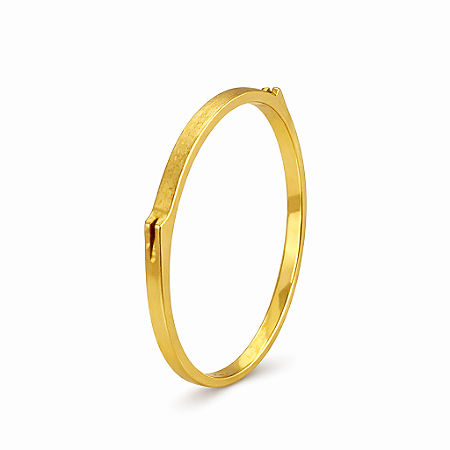 Anel em ouro 18k Meia Aliança Fosco