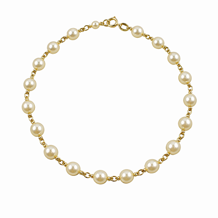 Pulseira em Ouro 18K com Perolas