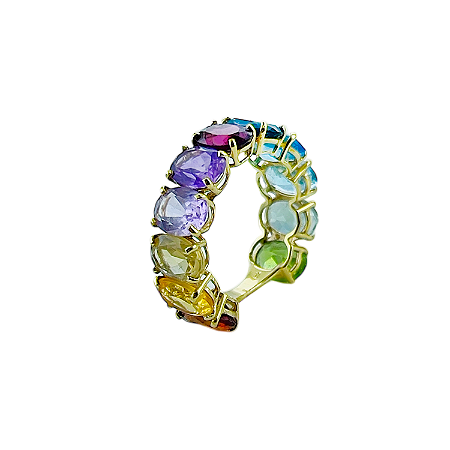 Anel em Ouro 18k com Pedras Naturais Brasileiras