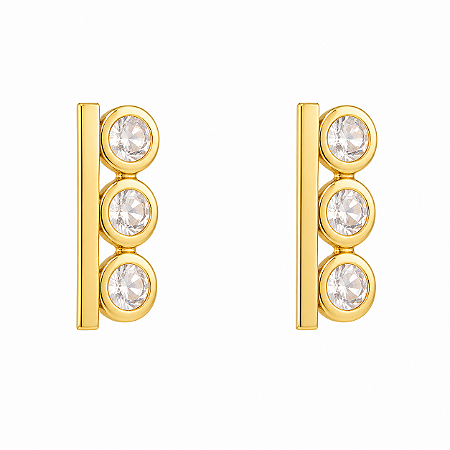 Brinco em Ouro 18k com Zirconias