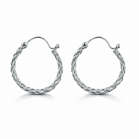 Argola em Prata 925 Fio Trançado