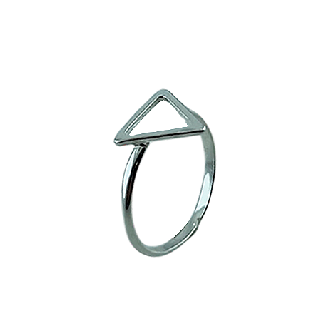 Anel em Prata 925 Triangulo Vazado
