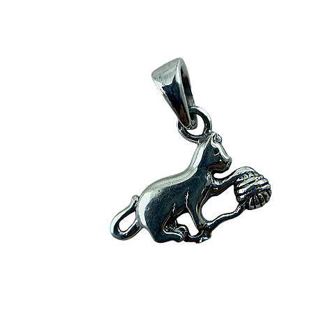 Pingente em Prata 925 Gato