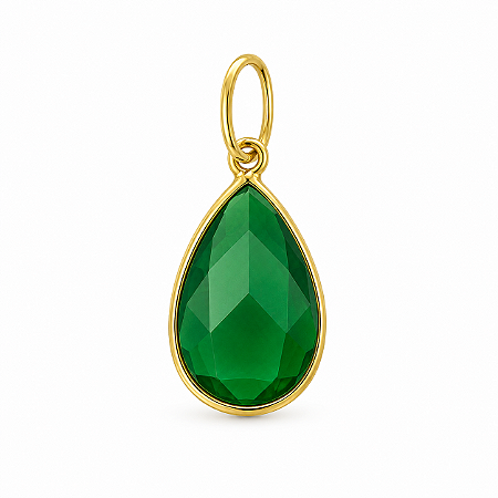 Pingente em Ouro 18k Gota Verde