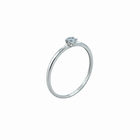 Anel em Prata 925 com Solitário com Zircônia