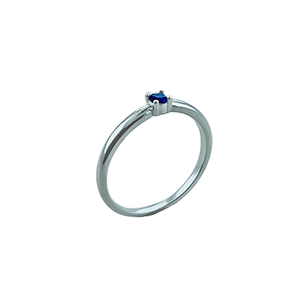 Anel em Prata 925 Solitário com Zircônia 4 Garras