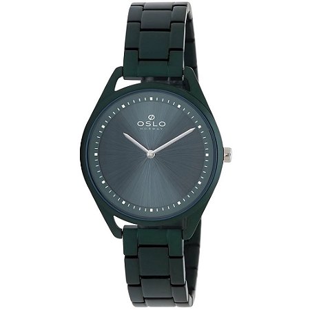 Relógio Oslo Feminino Slim Alumínio Verde Esmeralda OFEAAS9T0001 E1EX