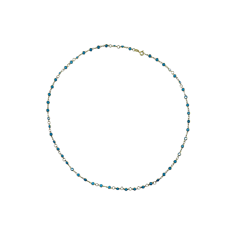 Gargantilha em Ouro 18K Bolinha 45 cm Turqueza