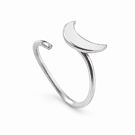 Piercing em Prata 925 Argola Meia Lua