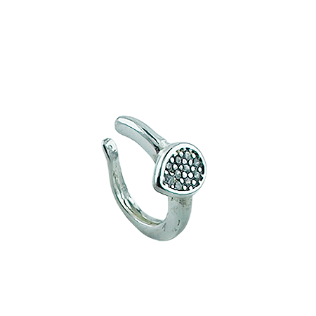 Piercing em Prata 925 Gota Fake com Zircônia