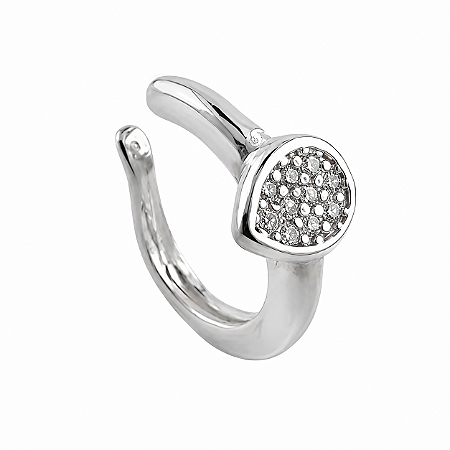 Piercing em Prata 925 Gota Fake com Zircônia