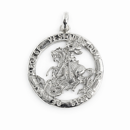 Pingente em Prata 925 São Jorge