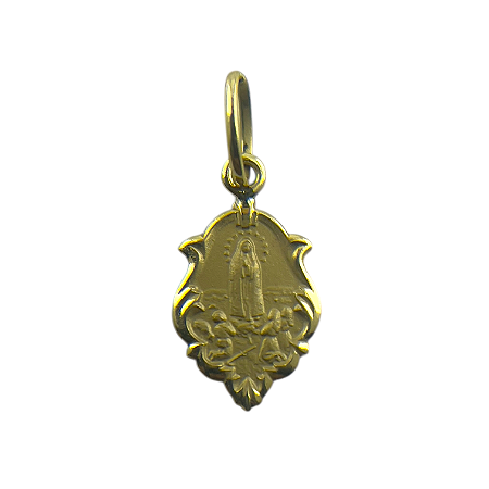 Pingente em Ouro 18k Nossa Senhora de Fatima