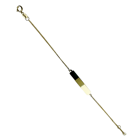 Pulseira em Ouro 18K de Chapinha Grumet Infantil