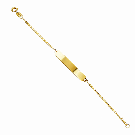 Pulseira em Ouro 18K de Chapinha Piastrini Infantil