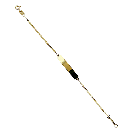 Pulseira em Ouro 18K de Chapinha Piastrini Infantil