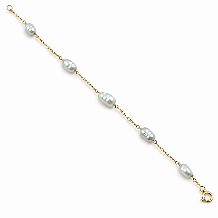 Pulseira em Ouro 18K Perola Barroca Natural