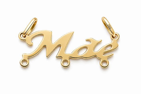 Pingente em Ouro 18k Canga Mãe 3 Filhos