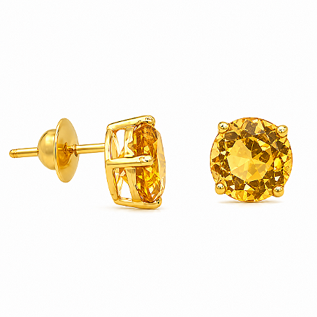 Brinco em Ouro 18K Citrino