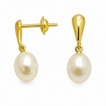 Brinco em Ouro 18K com Pérola 6,50 x 5,30 mm