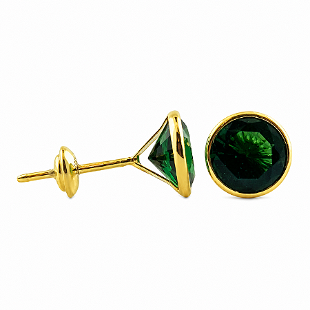 Brinco em Ouro 18K com Zircônia 6,00 mm - Modelo 0160188