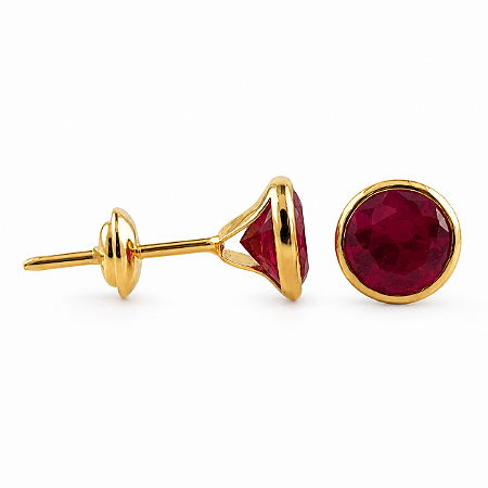 Brinco em Ouro 18K com Zircônia 5,00 mm - Modelo 0160239