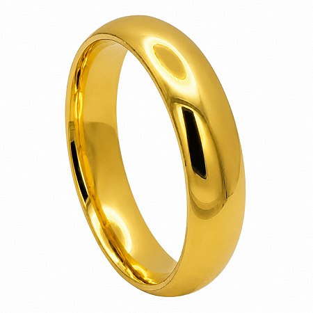 Aliança em Ouro 18K 5,00 mm Anatômica Polida