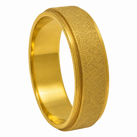 Aliança em Ouro 18K 6,00 mm Larga com Acabamento Fosco