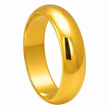 Aliança em Ouro 18K 5,40 mm Anatômica Polida